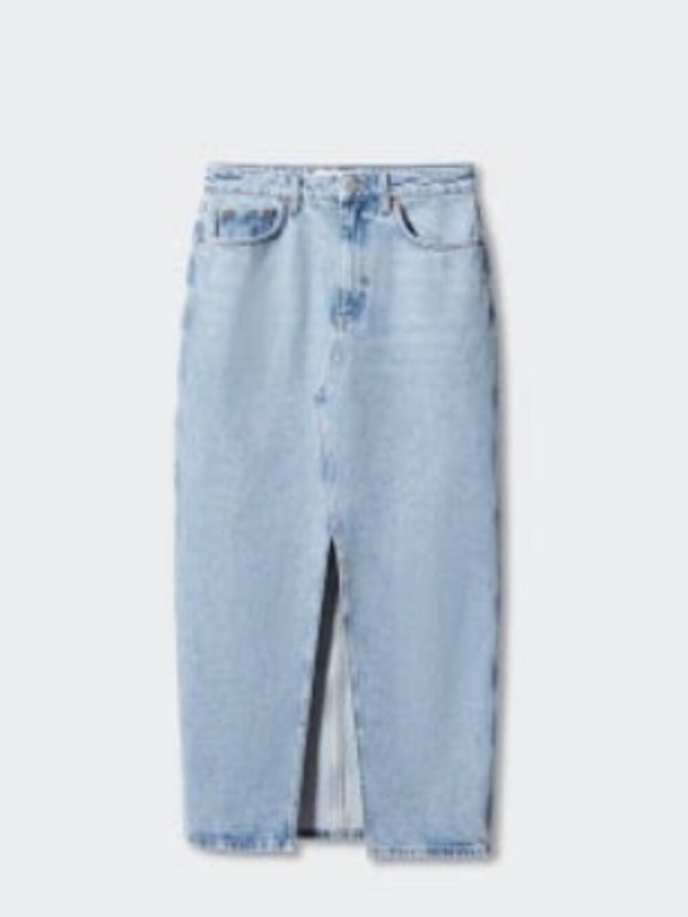 Mango slit denim skirt